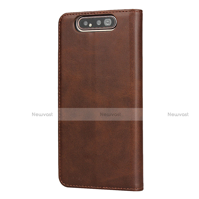 Leather Case Stands Flip Cover T08 Holder for Samsung Galaxy A80