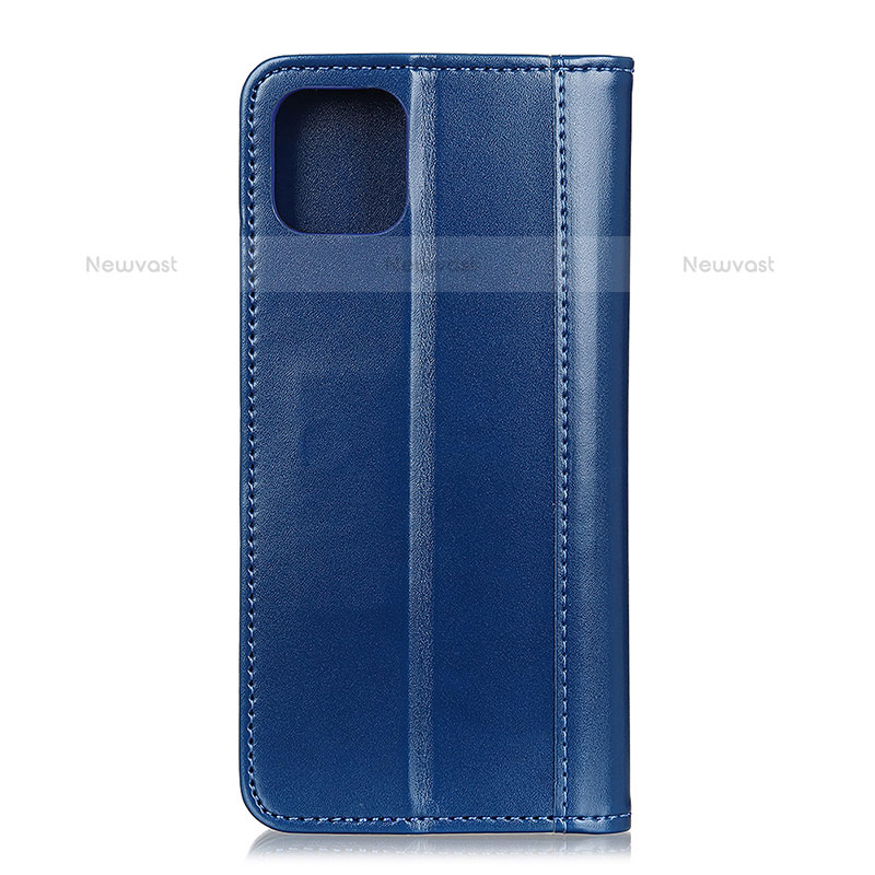 Leather Case Stands Flip Cover T08 Holder for Xiaomi Mi 11 5G Blue