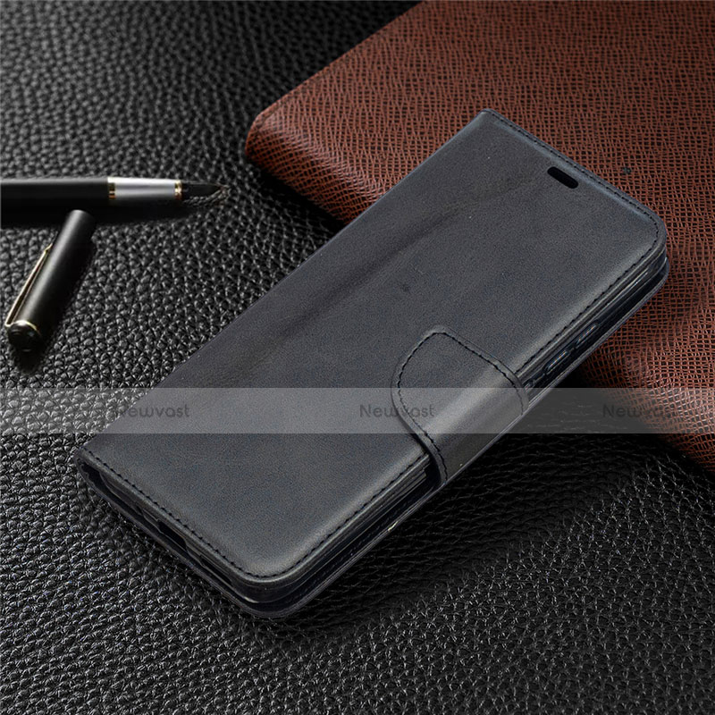 Leather Case Stands Flip Cover T08 Holder for Xiaomi Redmi 9i Black