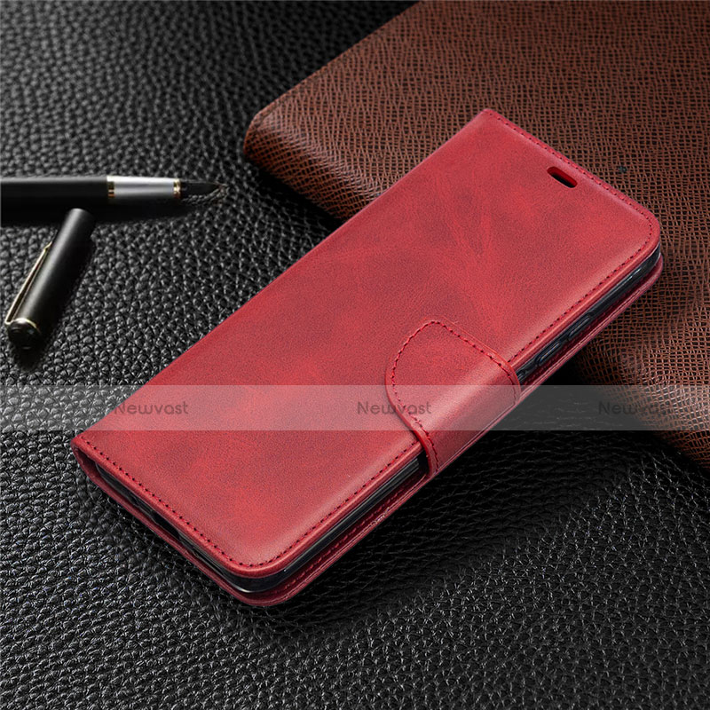 Leather Case Stands Flip Cover T08 Holder for Xiaomi Redmi 9i Red