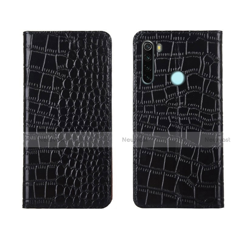 Leather Case Stands Flip Cover T08 Holder for Xiaomi Redmi Note 8 (2021)