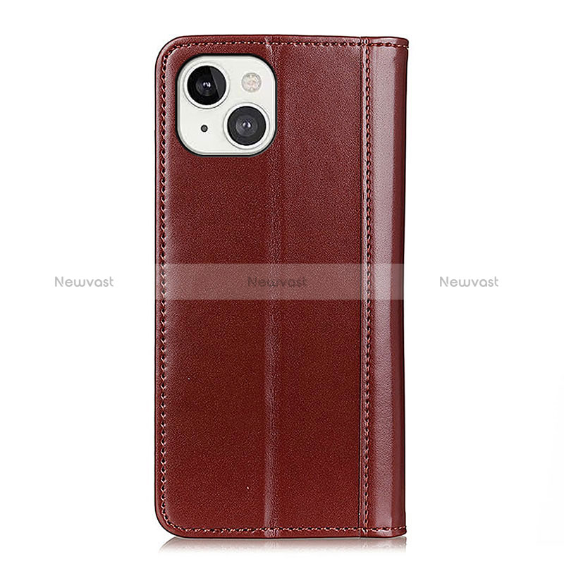 Leather Case Stands Flip Cover T09 Holder for Apple iPhone 15