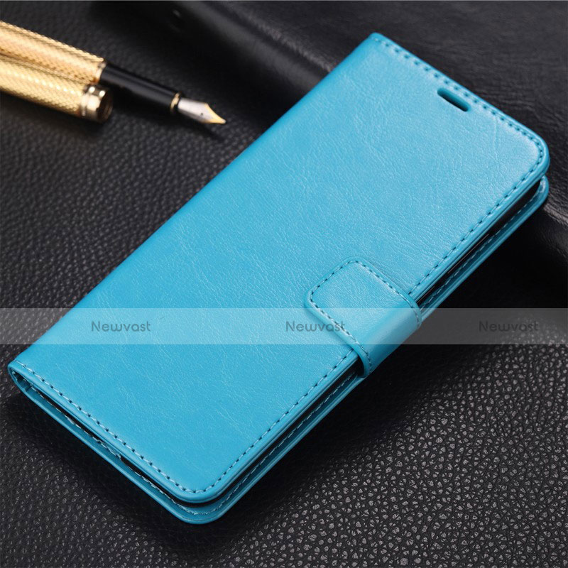 Leather Case Stands Flip Cover T09 Holder for Huawei Honor 20 Pro Sky Blue