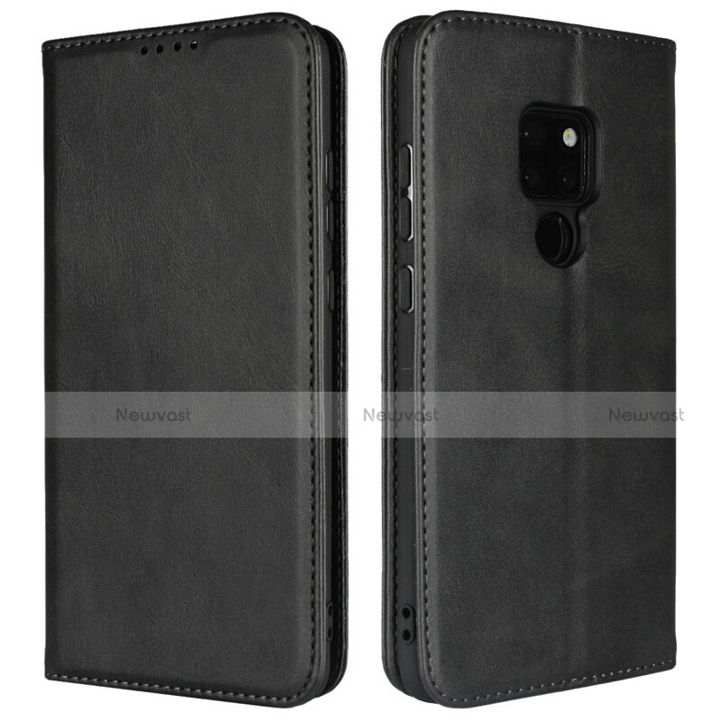 Leather Case Stands Flip Cover T09 Holder for Huawei Mate 20 X 5G Black