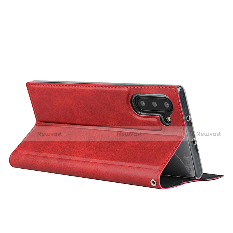 Leather Case Stands Flip Cover T09 Holder for Samsung Galaxy Note 10