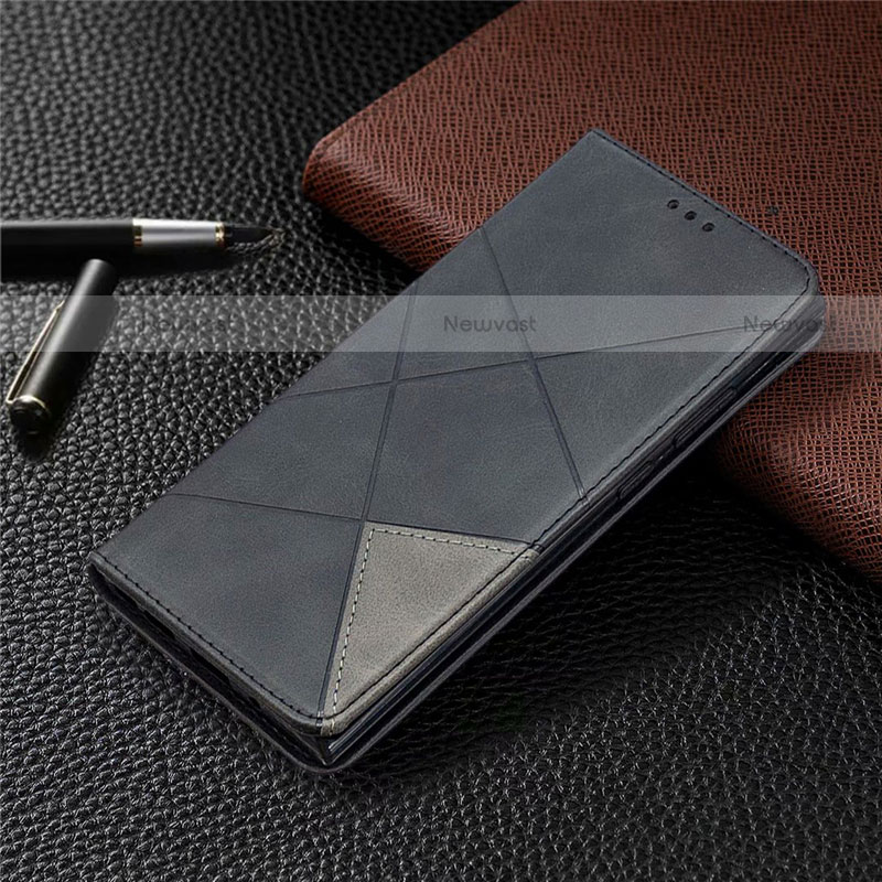 Leather Case Stands Flip Cover T09 Holder for Samsung Galaxy Note 20 Ultra 5G Black