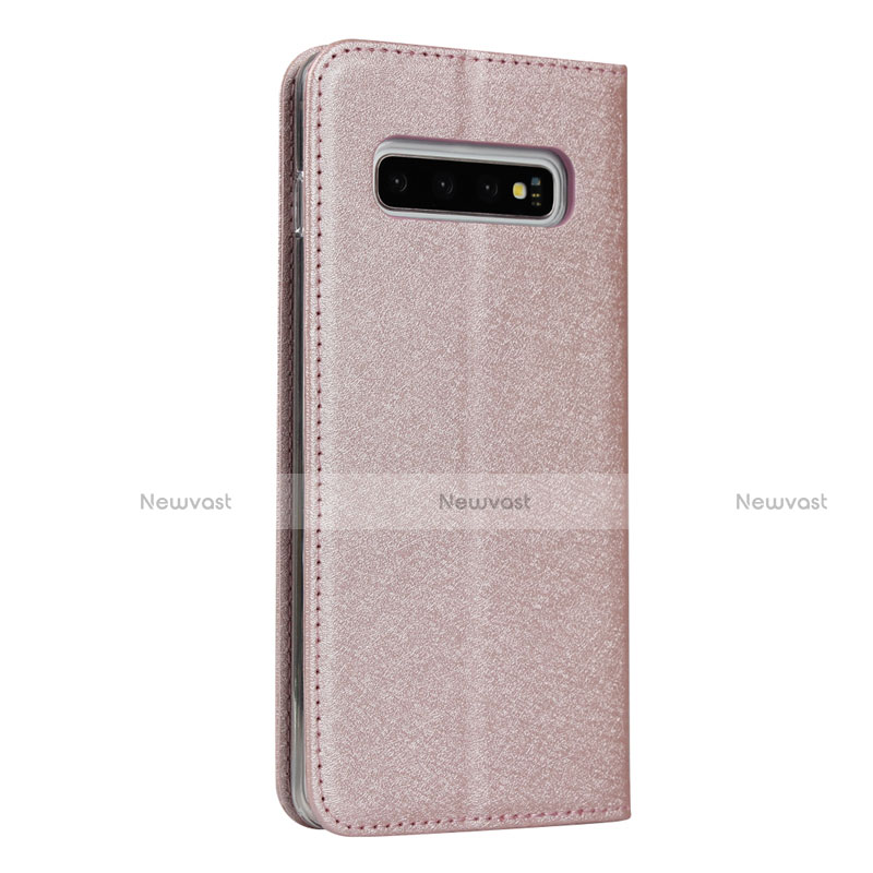 Leather Case Stands Flip Cover T09 Holder for Samsung Galaxy S10 Plus