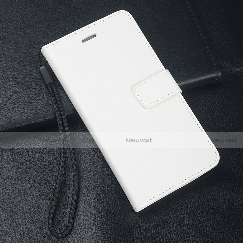 Leather Case Stands Flip Cover T09 Holder for Samsung Galaxy S10e White