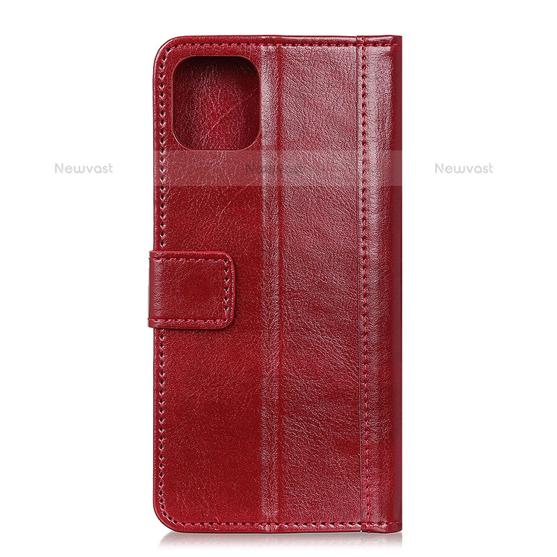 Leather Case Stands Flip Cover T09 Holder for Xiaomi Mi 11 5G Red