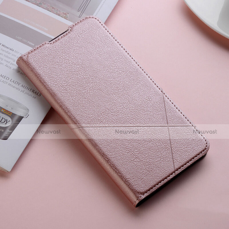 Leather Case Stands Flip Cover T09 Holder for Xiaomi Mi A3 Rose Gold