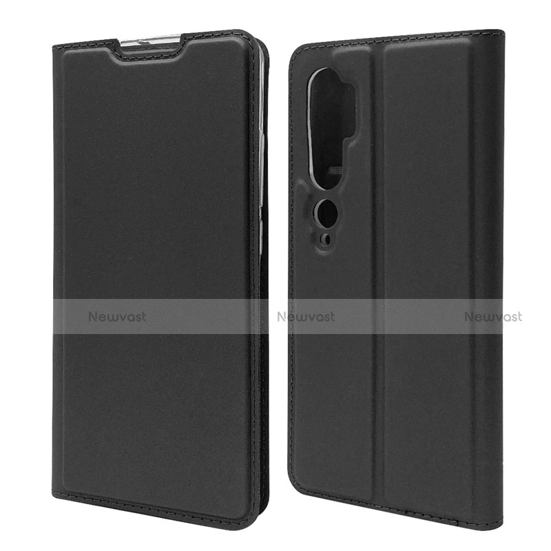 Leather Case Stands Flip Cover T09 Holder for Xiaomi Mi Note 10 Pro Black