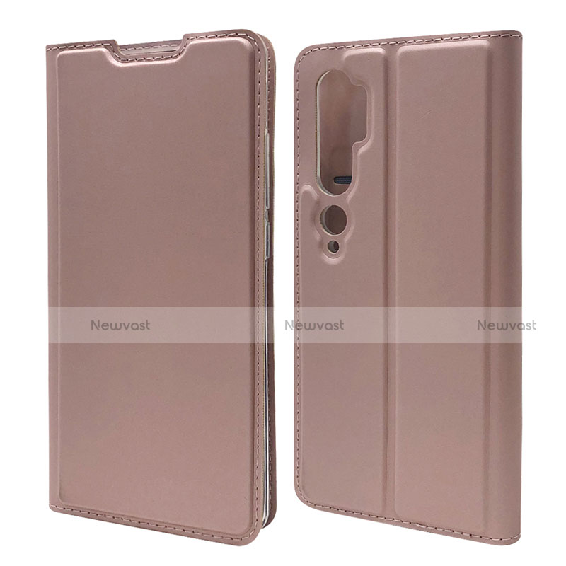 Leather Case Stands Flip Cover T09 Holder for Xiaomi Mi Note 10 Pro Rose Gold