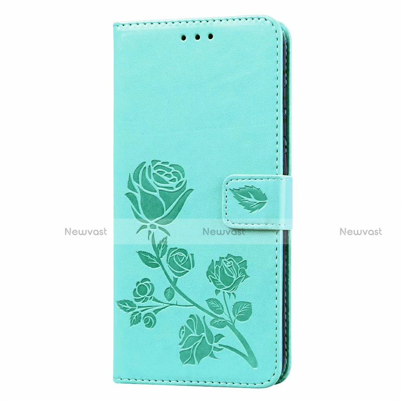 Leather Case Stands Flip Cover T09 Holder for Xiaomi Redmi 10X 4G Green