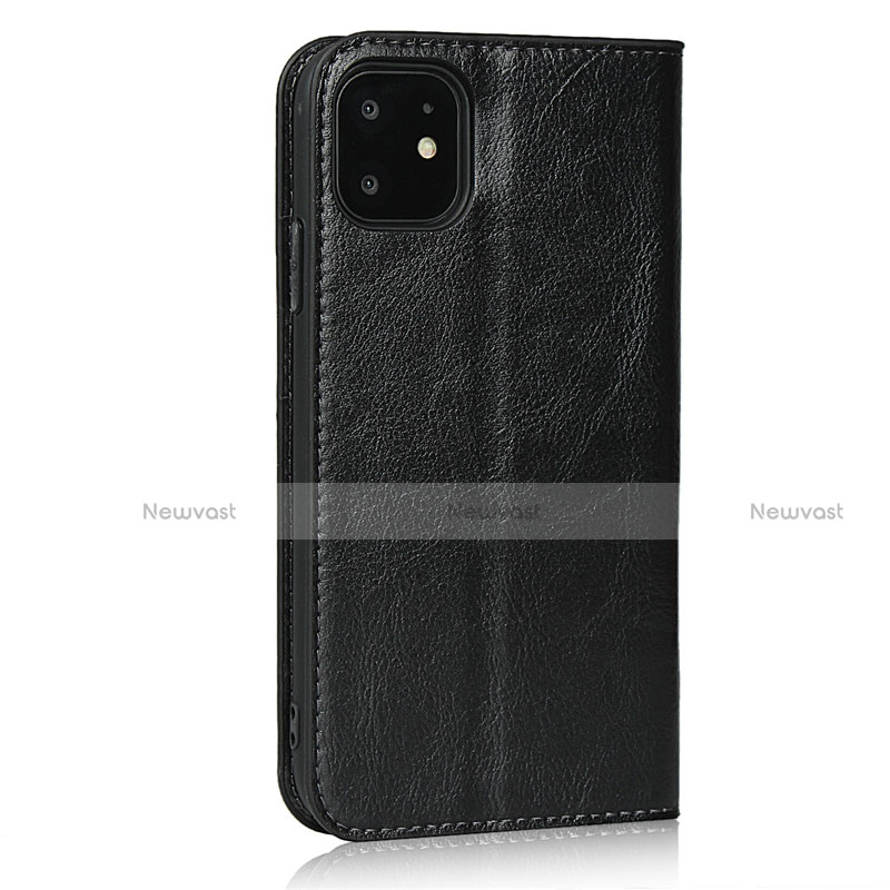 Leather Case Stands Flip Cover T10 Holder for Apple iPhone 11 Black