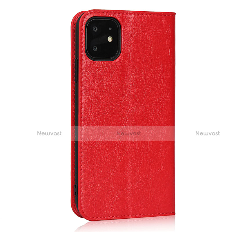 Leather Case Stands Flip Cover T10 Holder for Apple iPhone 11 Red