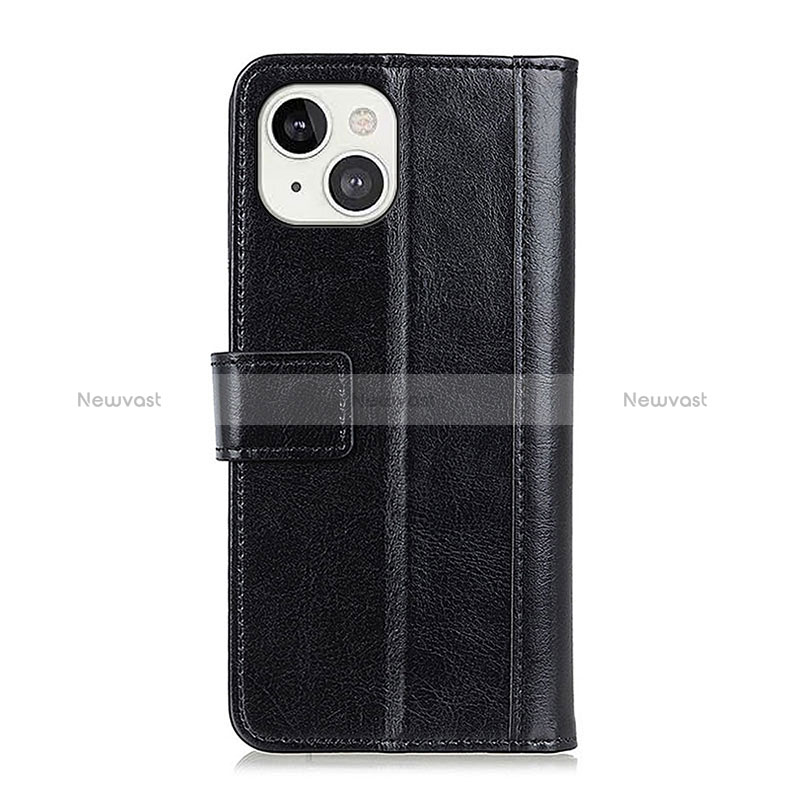 Leather Case Stands Flip Cover T10 Holder for Apple iPhone 15