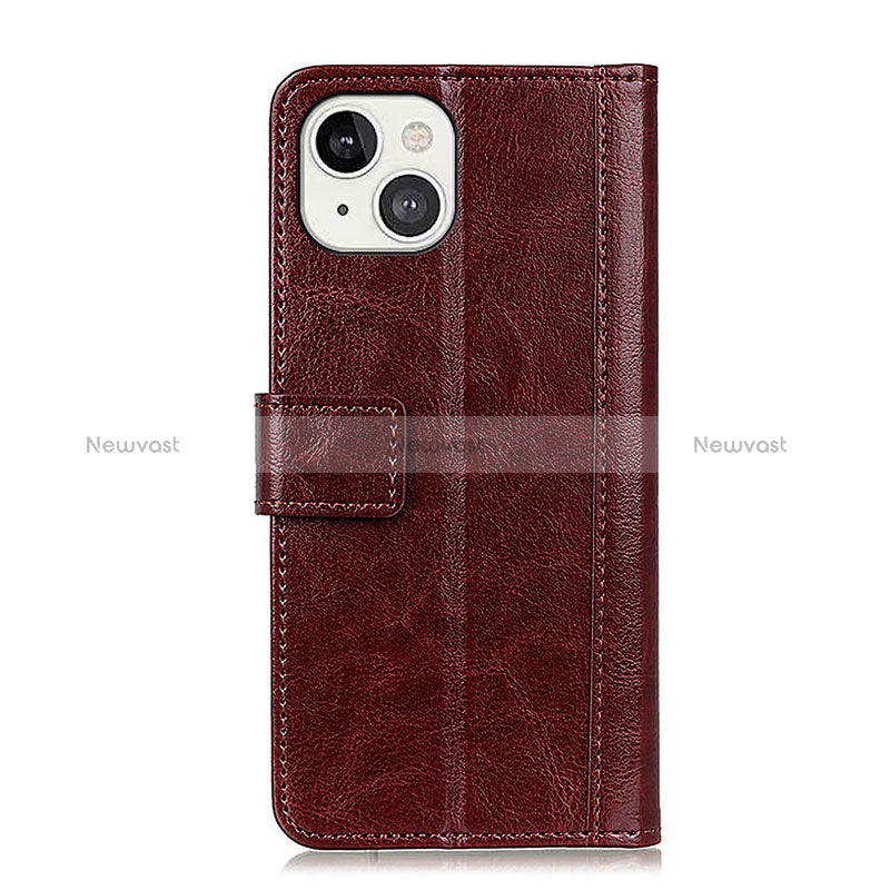 Leather Case Stands Flip Cover T10 Holder for Apple iPhone 15