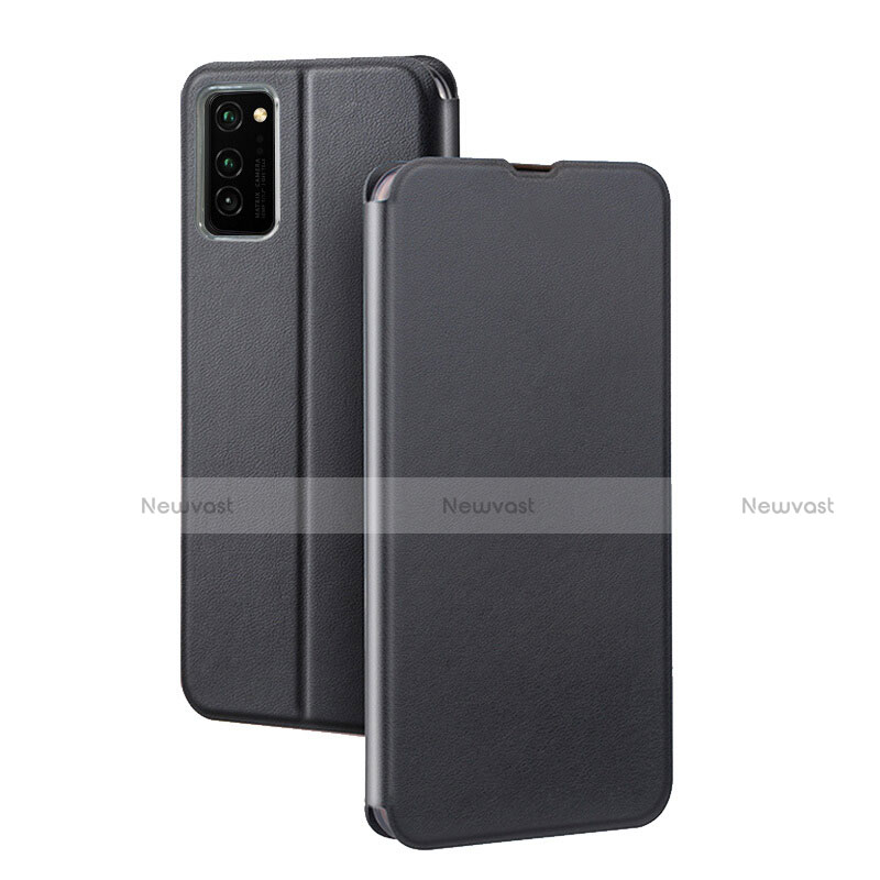 Leather Case Stands Flip Cover T10 Holder for Huawei Honor V30 5G Black