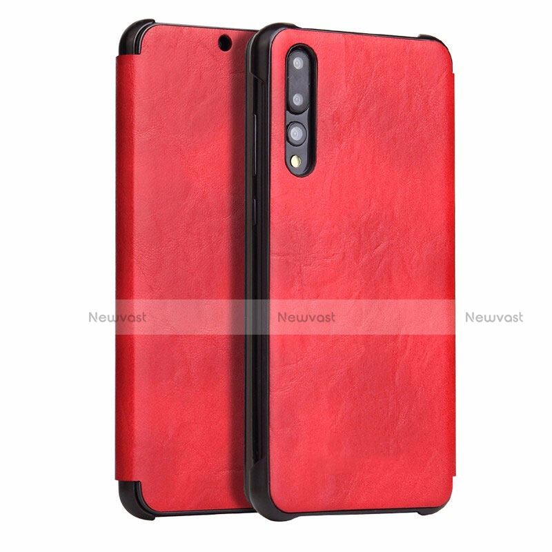 Leather Case Stands Flip Cover T10 Holder for Huawei P20 Pro