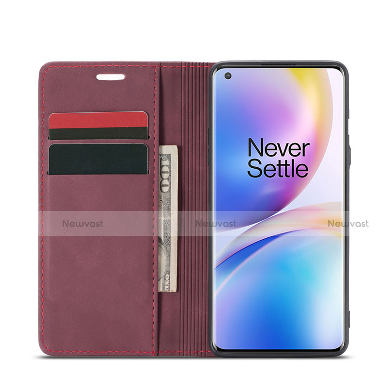 Leather Case Stands Flip Cover T10 Holder for OnePlus 8 Pro