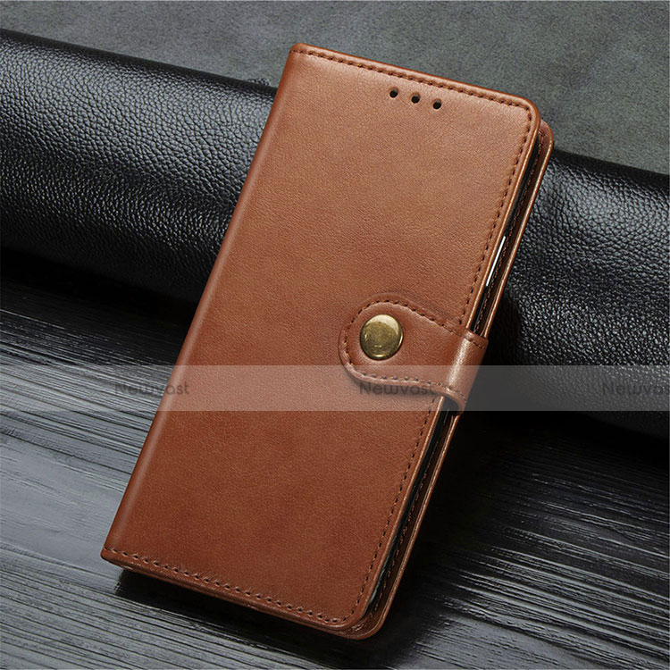 Leather Case Stands Flip Cover T10 Holder for Oppo Find X2 Lite Brown