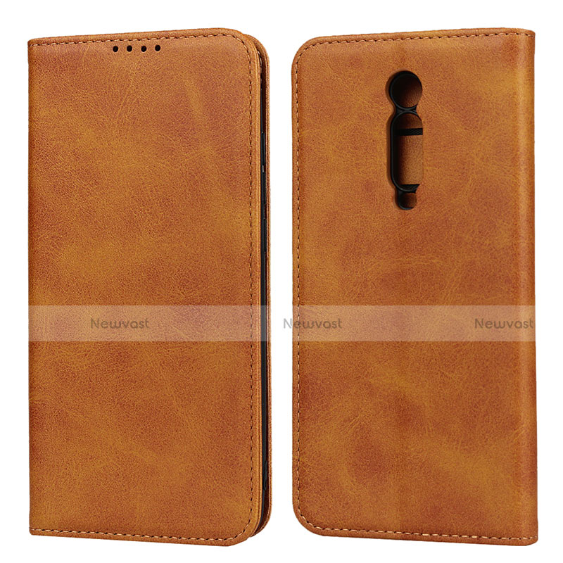 Leather Case Stands Flip Cover T10 Holder for Xiaomi Mi 9T Pro Orange