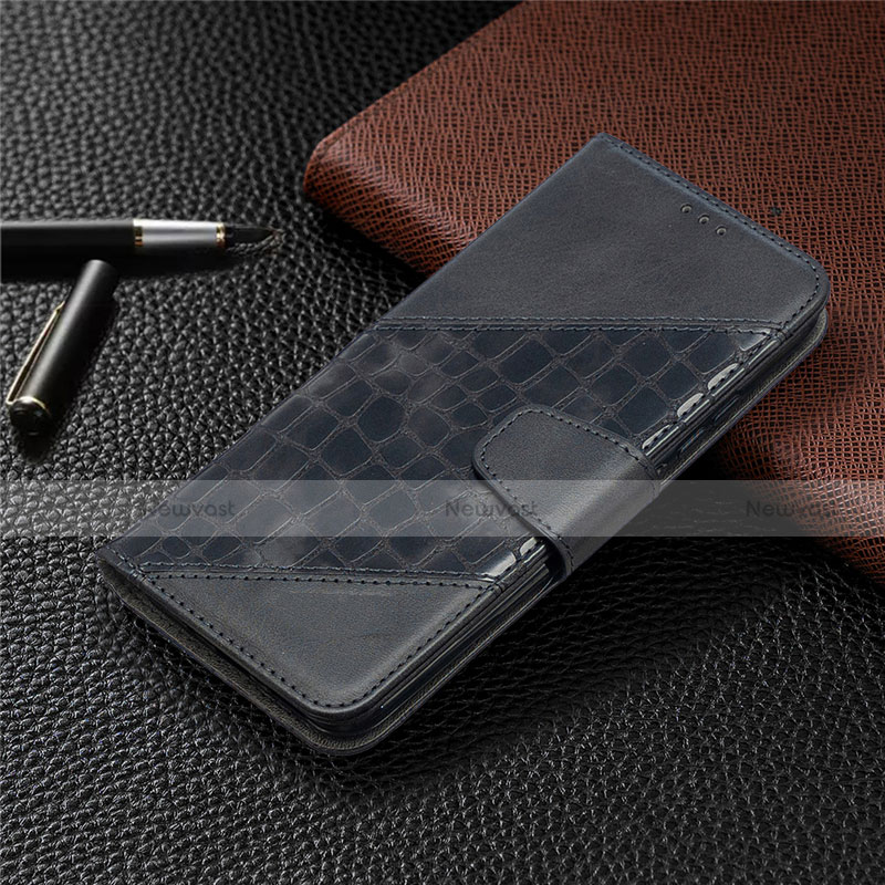Leather Case Stands Flip Cover T10 Holder for Xiaomi Redmi 9i Black