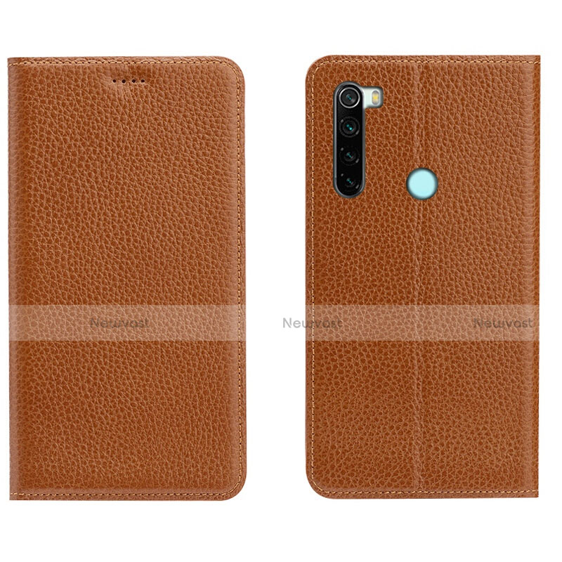 Leather Case Stands Flip Cover T10 Holder for Xiaomi Redmi Note 8 (2021)