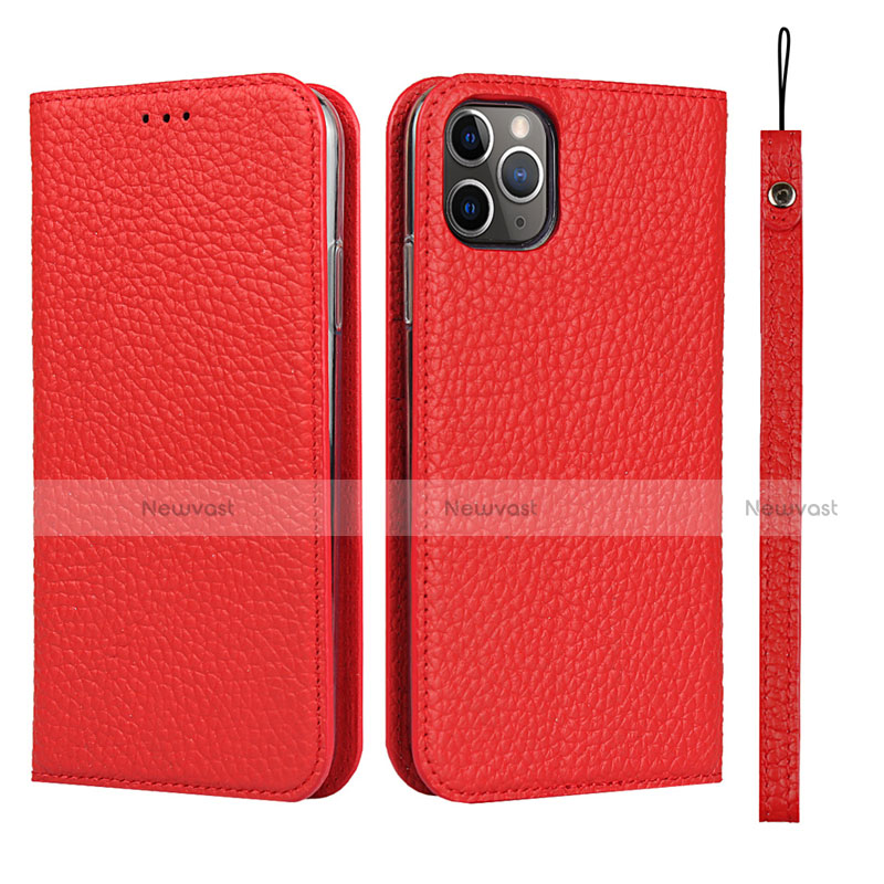 Leather Case Stands Flip Cover T11 Holder for Apple iPhone 11 Pro Max Red