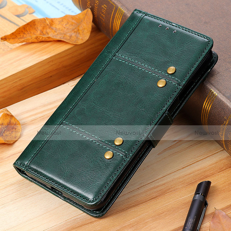 Leather Case Stands Flip Cover T11 Holder for Apple iPhone 14 Pro Max Green