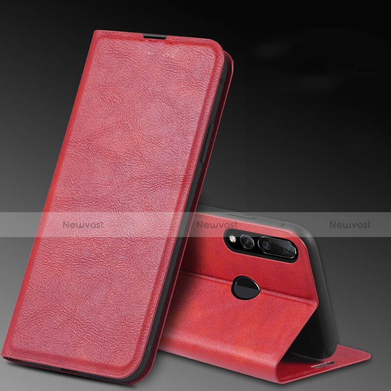 Leather Case Stands Flip Cover T11 Holder for Huawei Honor 20E Red