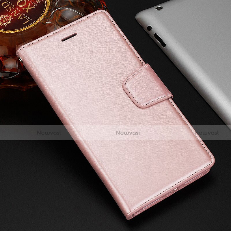 Leather Case Stands Flip Cover T11 Holder for Huawei Mate 20 X 5G Rose Gold