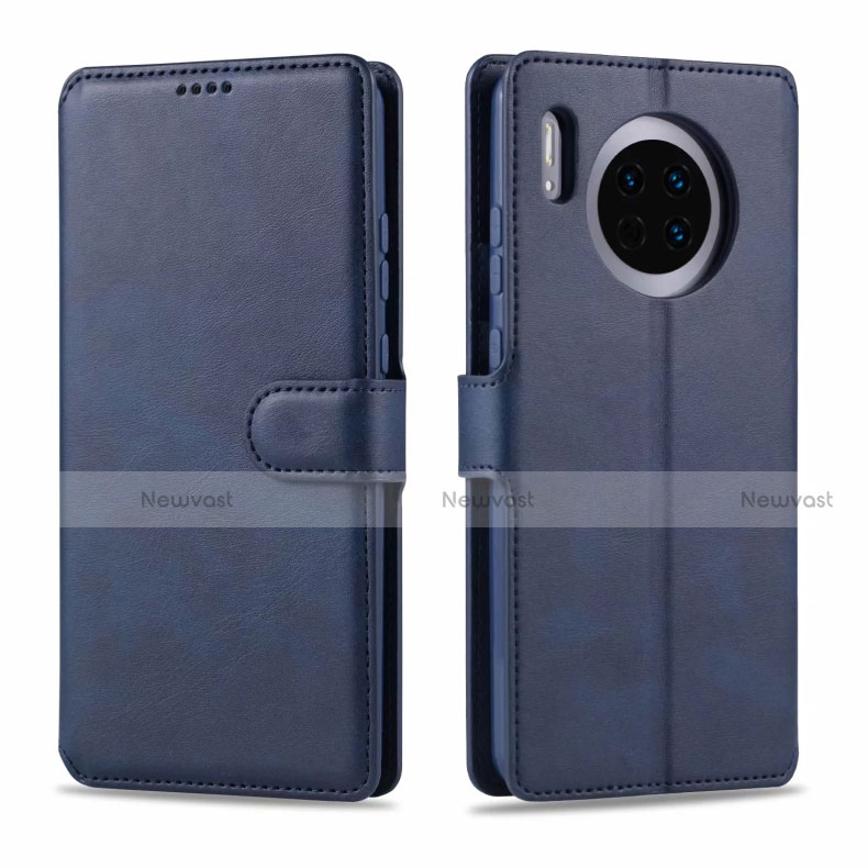 Leather Case Stands Flip Cover T11 Holder for Huawei Mate 30 Pro 5G Blue