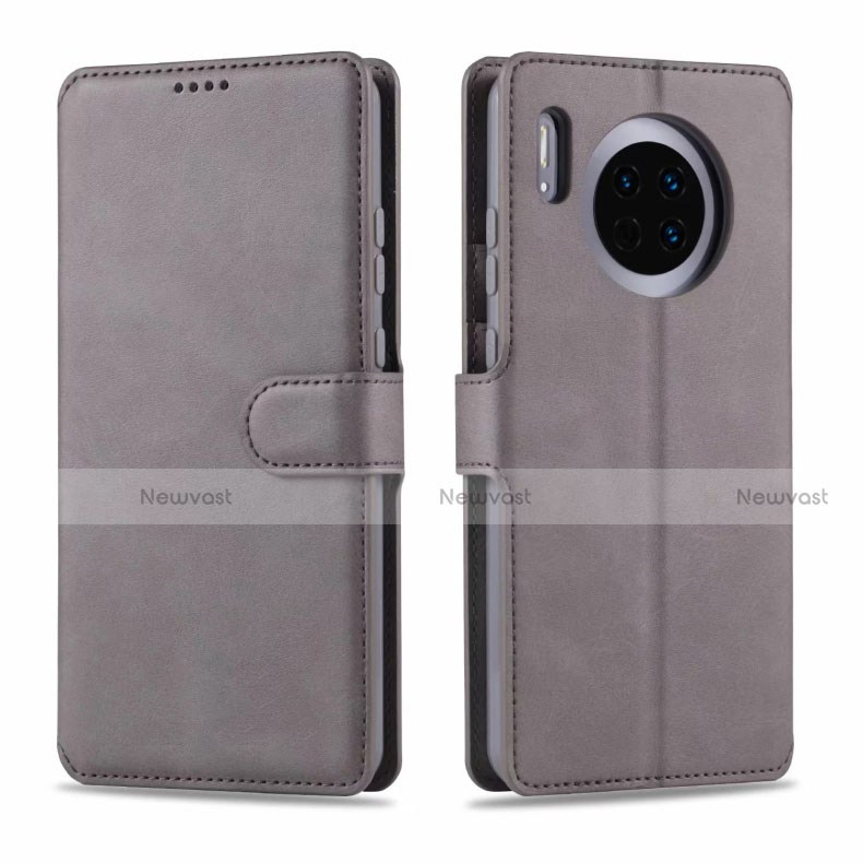 Leather Case Stands Flip Cover T11 Holder for Huawei Mate 30 Pro Gray