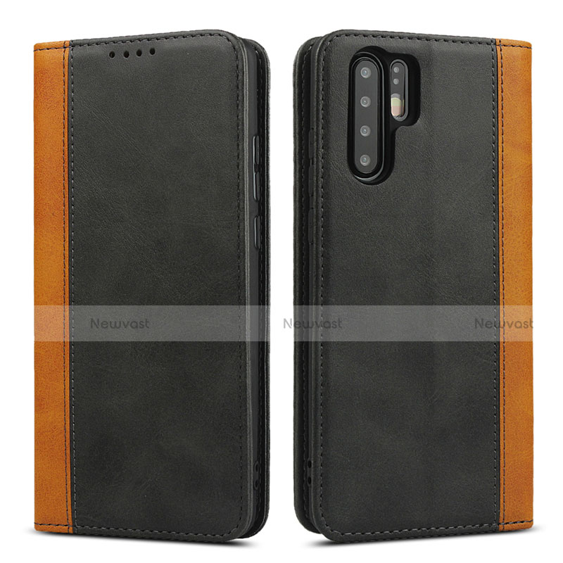 Leather Case Stands Flip Cover T11 Holder for Huawei P30 Pro New Edition Black