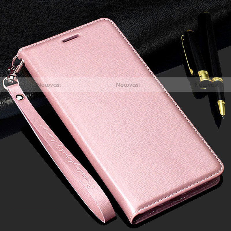 Leather Case Stands Flip Cover T11 Holder for Samsung Galaxy Note 20 Ultra 5G Rose Gold