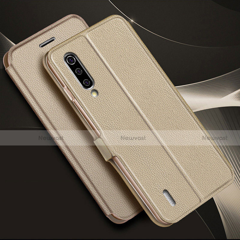 Leather Case Stands Flip Cover T11 Holder for Xiaomi Mi A3 Gold