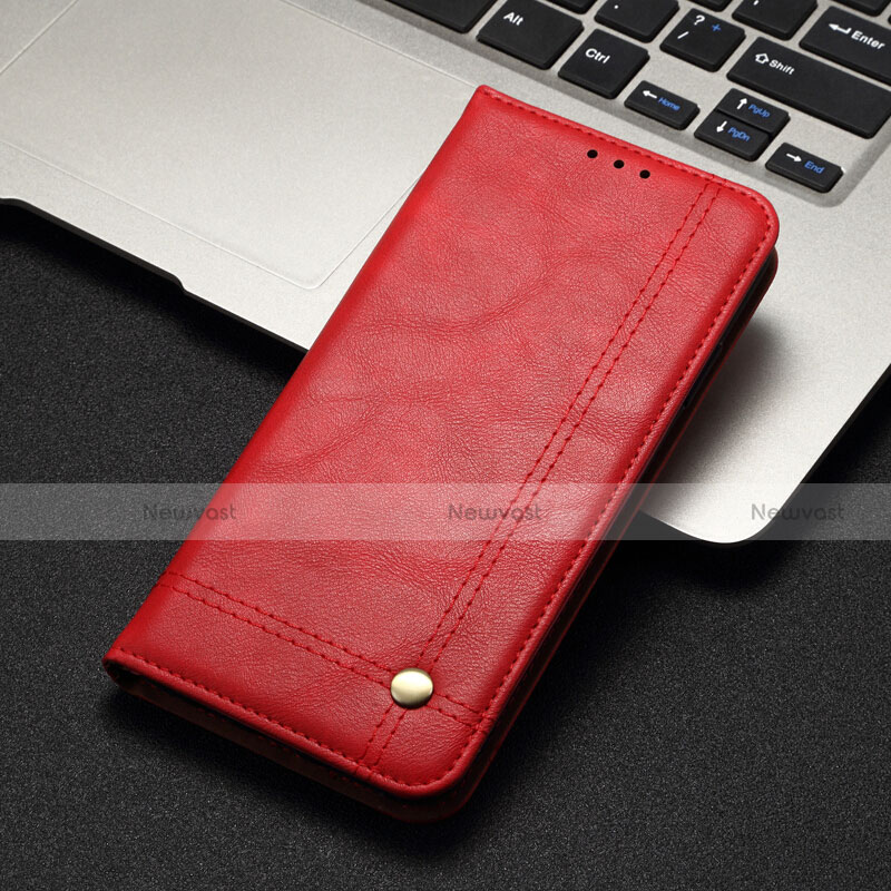 Leather Case Stands Flip Cover T11 Holder for Xiaomi Mi Note 10 Red