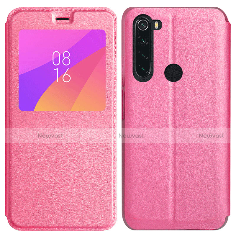 Leather Case Stands Flip Cover T11 Holder for Xiaomi Redmi Note 8T Pink