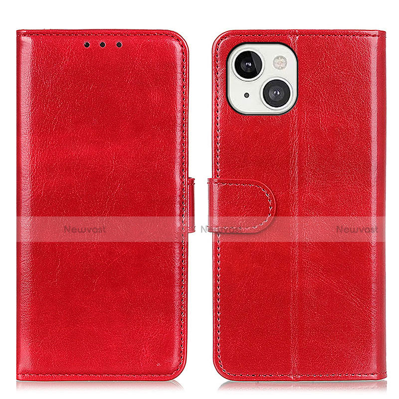 Leather Case Stands Flip Cover T12 Holder for Apple iPhone 13 Red