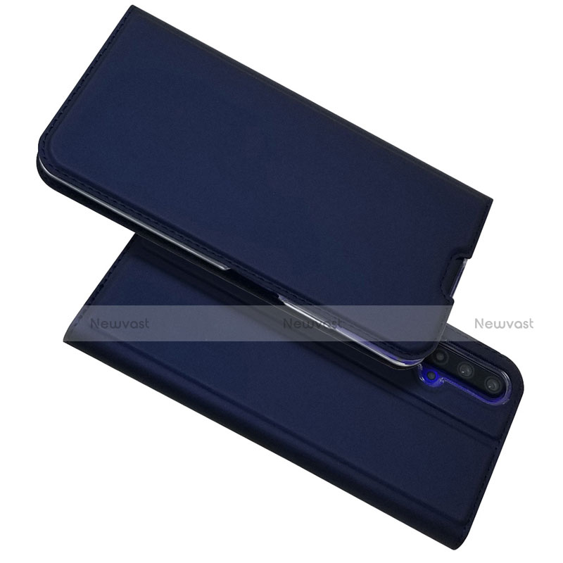 Leather Case Stands Flip Cover T12 Holder for Huawei Honor 20 Blue