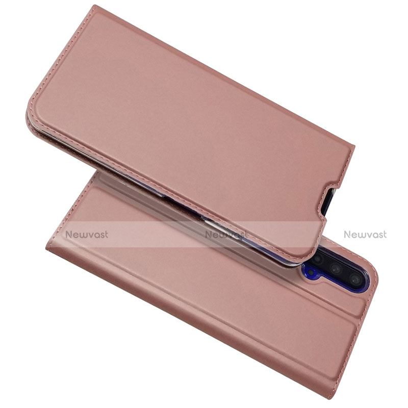 Leather Case Stands Flip Cover T12 Holder for Huawei Honor 20S Pink