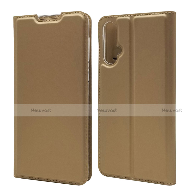 Leather Case Stands Flip Cover T12 Holder for Huawei Nova 5 Gold