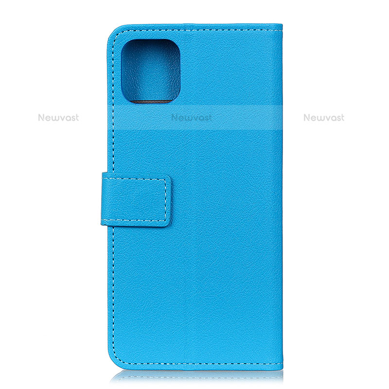 Leather Case Stands Flip Cover T12 Holder for Xiaomi Mi 11 5G Blue