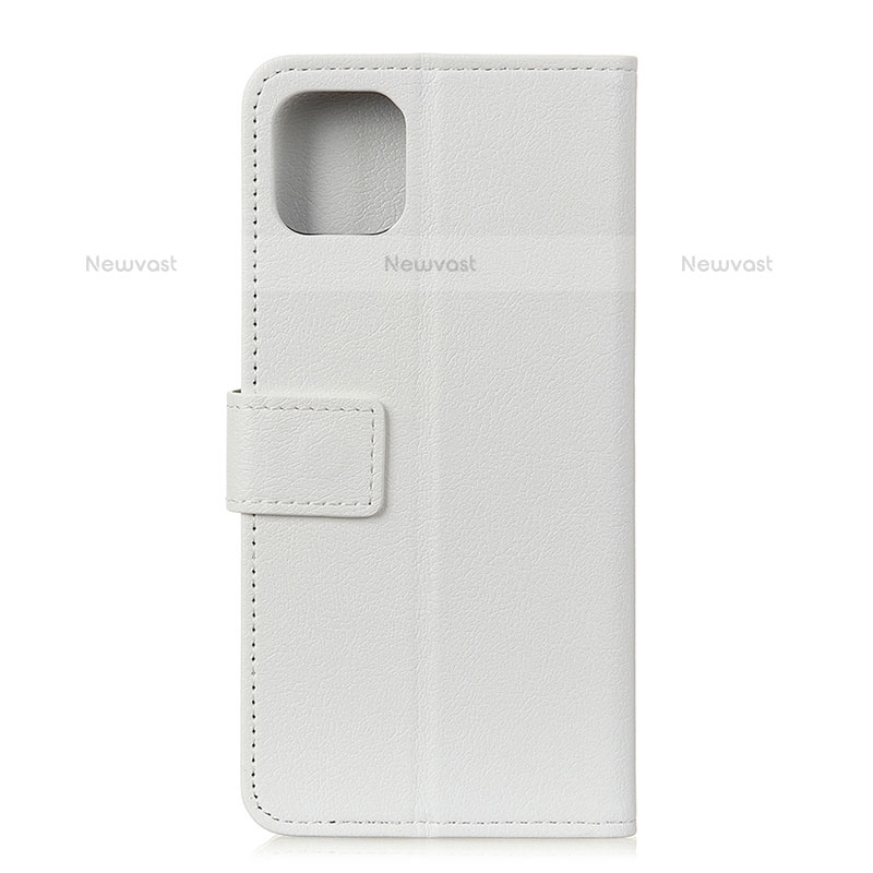 Leather Case Stands Flip Cover T12 Holder for Xiaomi Mi 11 5G White