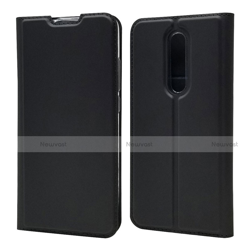 Leather Case Stands Flip Cover T12 Holder for Xiaomi Mi 9T Pro Black