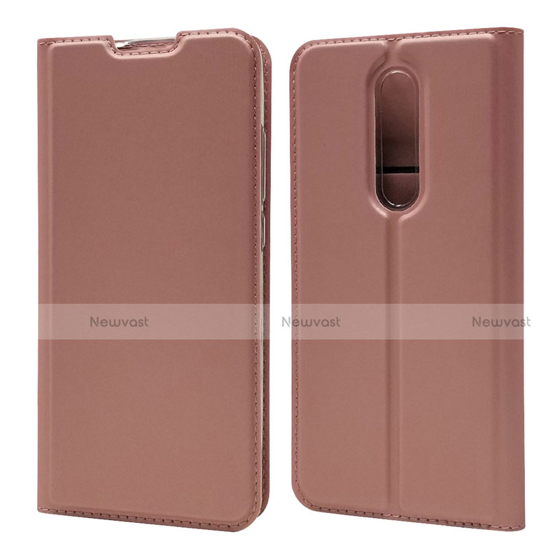 Leather Case Stands Flip Cover T12 Holder for Xiaomi Mi 9T Rose Gold