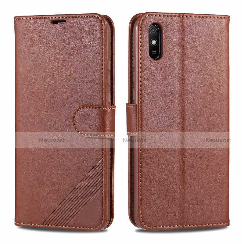 Leather Case Stands Flip Cover T12 Holder for Xiaomi Redmi 9A