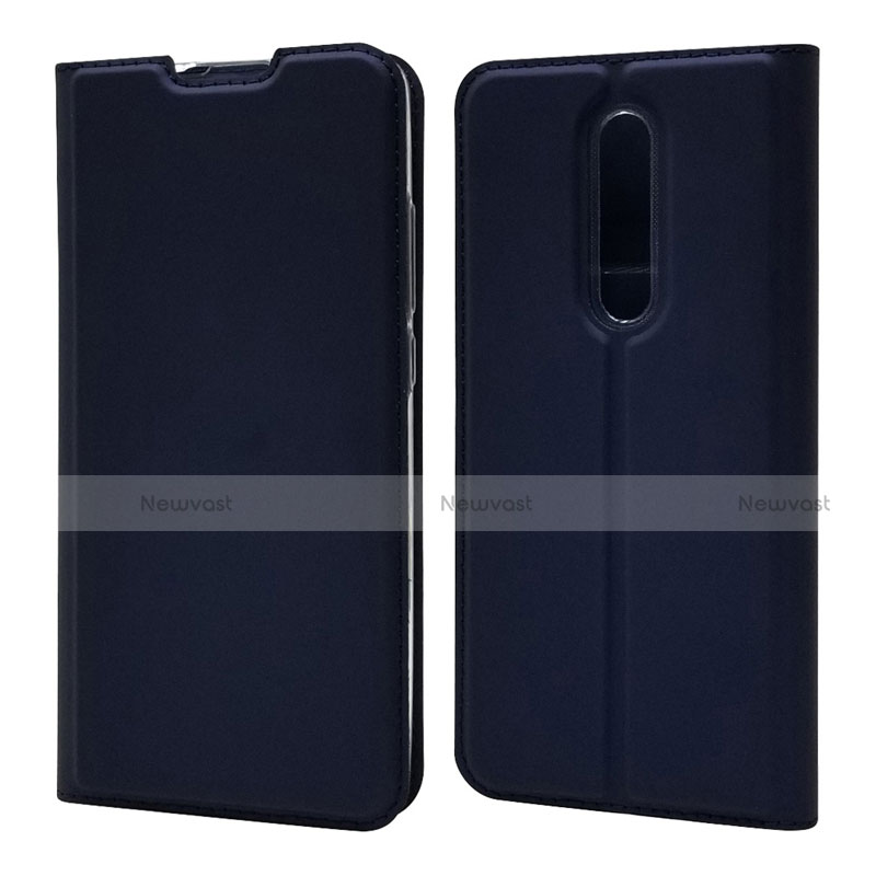 Leather Case Stands Flip Cover T12 Holder for Xiaomi Redmi K20 Pro Blue