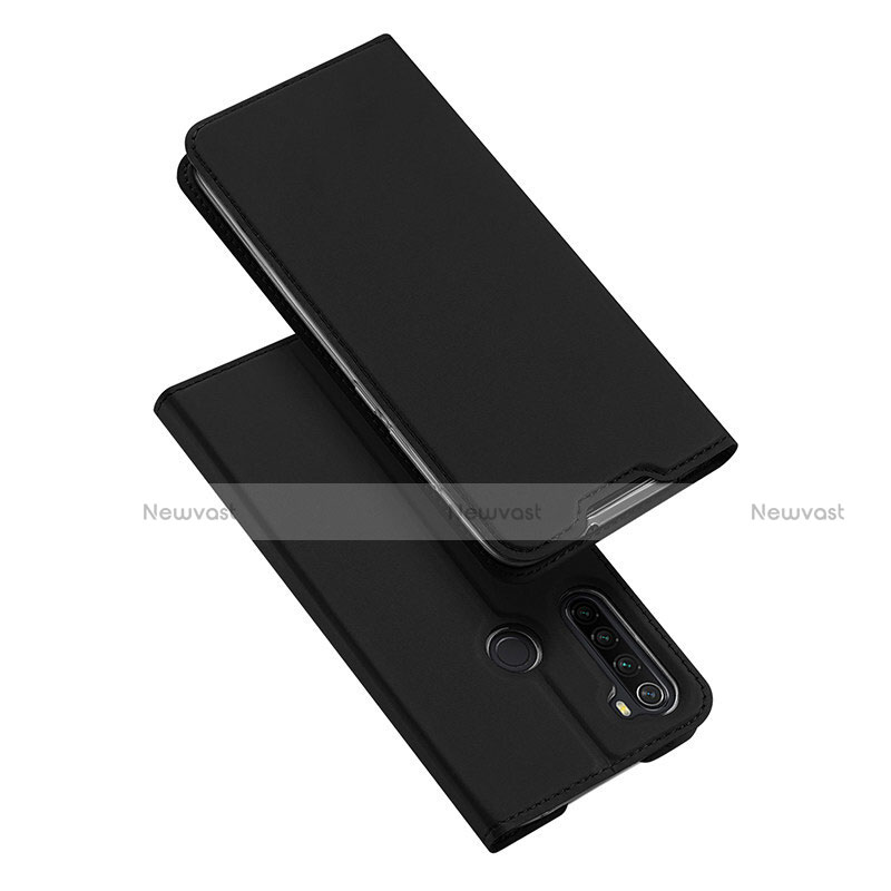 Leather Case Stands Flip Cover T12 Holder for Xiaomi Redmi Note 8 Black